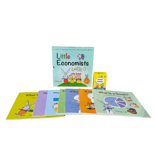 (Pre-Order Early June 2025) Little Economists Bundle: Books 1 to 7 + Smart Money Conversation Cards
