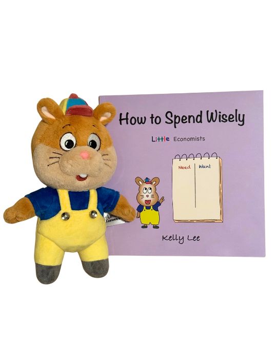 a photo of hank plushie and how to spend wisely book