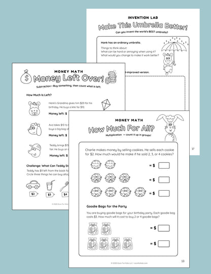 Little Economists Financial Literacy Worksheets (DIGITAL DOWNLOAD)